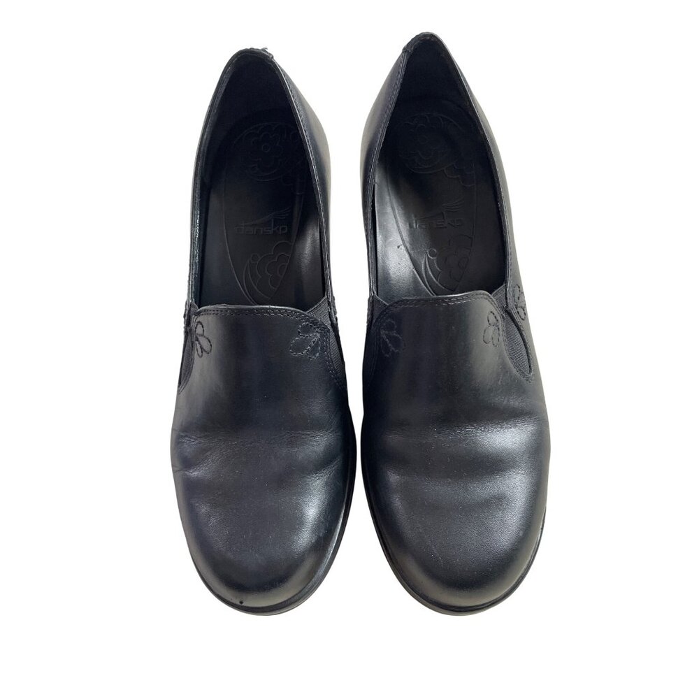 Dansko Women's 39 Bennett Leather Mary Jane Slip On Comfort Pump Black - Picture 2 of 7